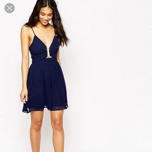 ASOS navy cut out dress